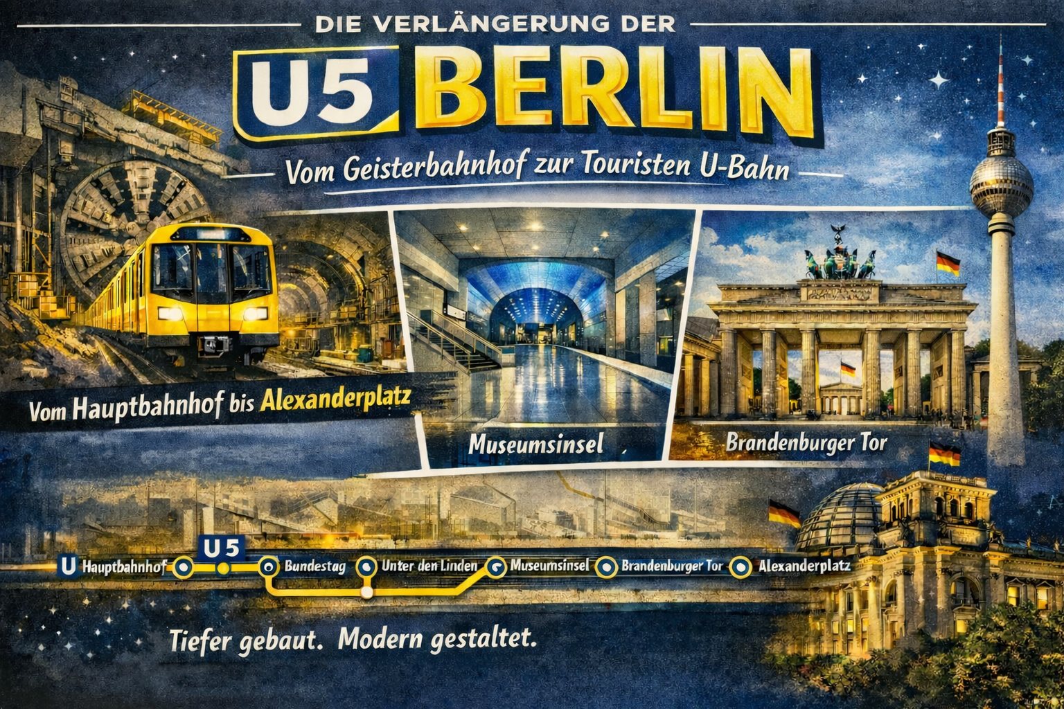 U5 vom Alexanderplatz zum Hauptbahnhof